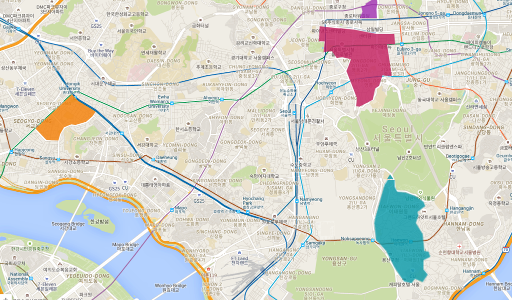 Seoul area map Budget Tips from first timers in Seoul Korea